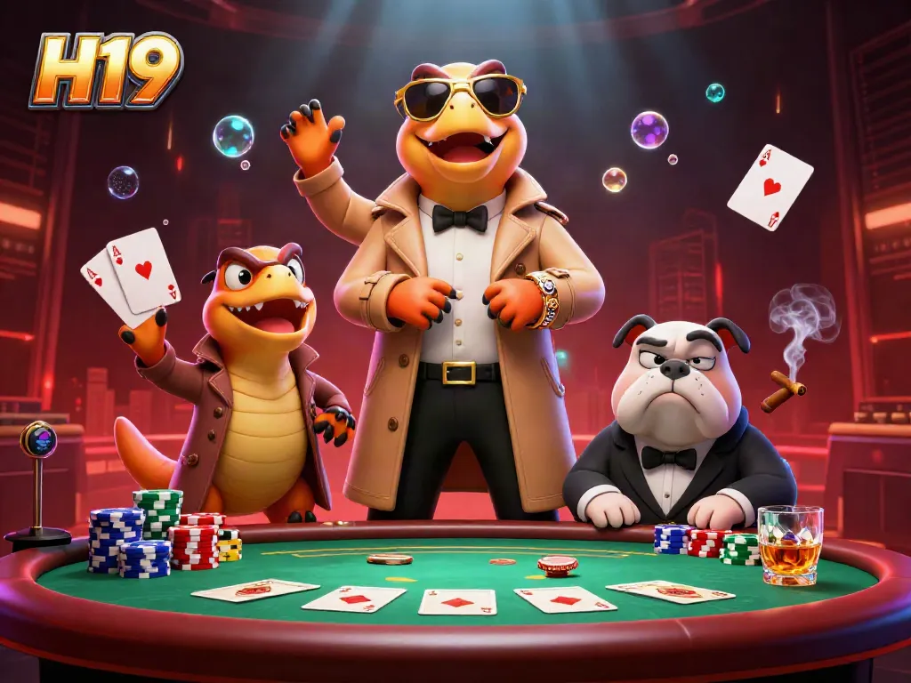 Experience thrilling gambling adventures with H19, featuring raptors in disguise at a VIP casino.