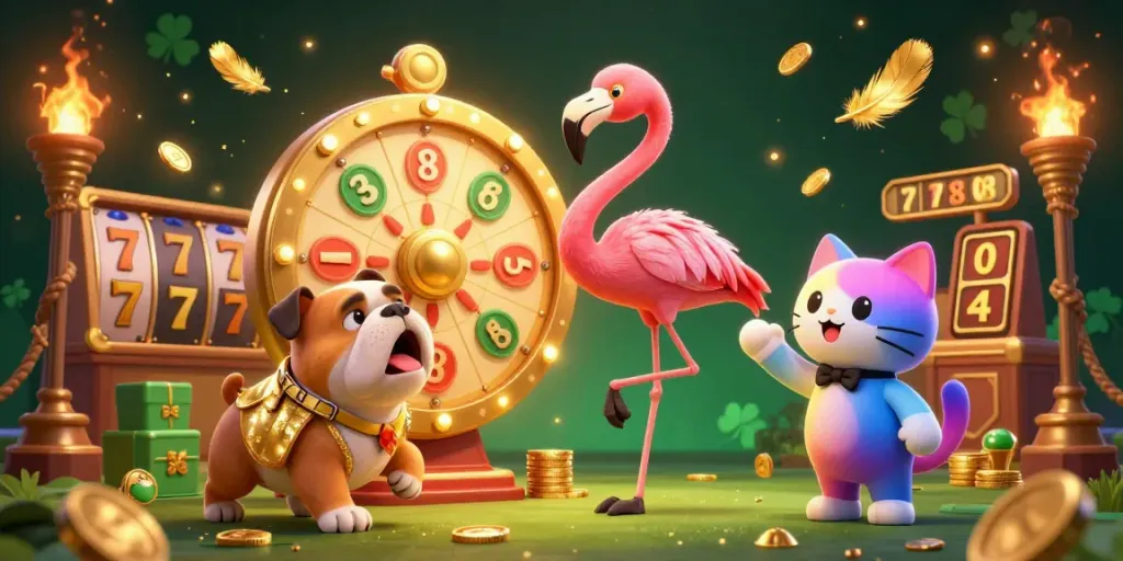 Spin to win at xx88 in this colorful gaming scene with exciting casino elements.