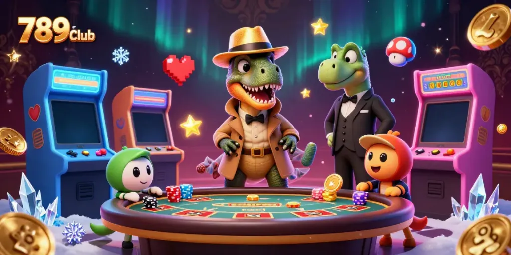 Join the fun at 789Club with colorful characters and vibrant casino elements at play