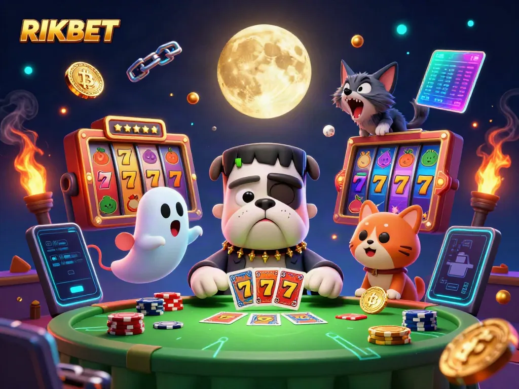 Experience thrilling slots with KIKBET's vibrant gaming scene featuring unique characters and casino elements.