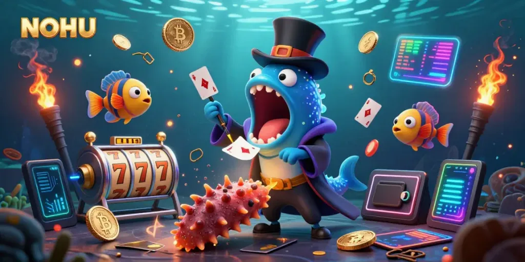NOHU brings excitement to online gambling with vibrant slots and dynamic underwater characters.