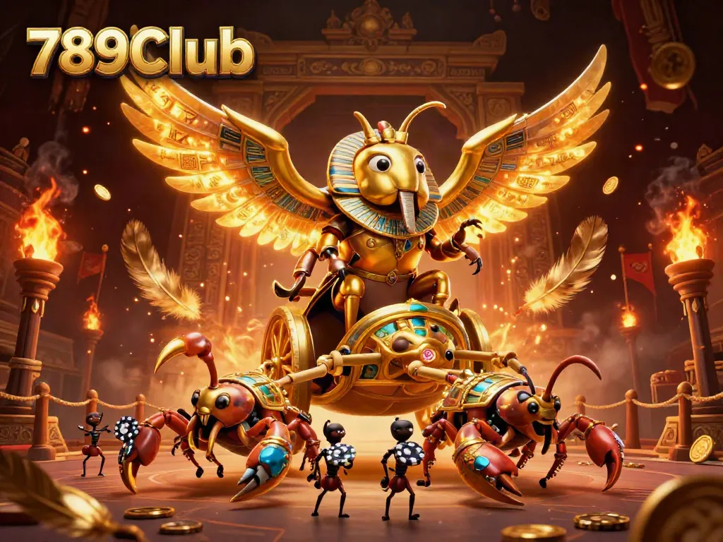 Engage with 789Club's thrilling online casino adventure featuring vibrant characters, gold coins, and exciting elements.