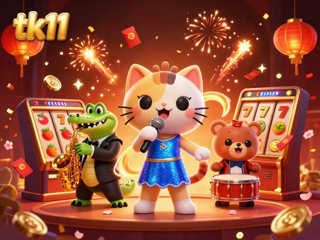 Experience the thrill of tk11 gameplay with vibrant casino characters and rich 3D elements.