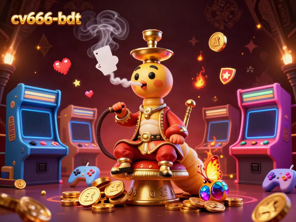 Experience thrilling gameplay with cv666-bdt in a vibrant casino-themed digital illustration.