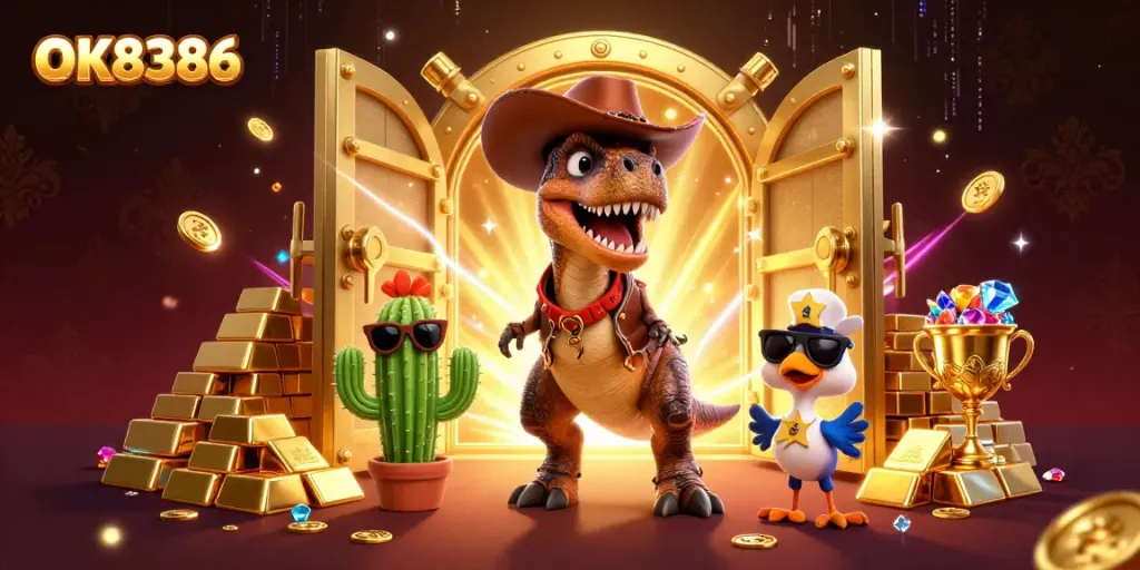 Engage in rich gaming experiences at OK8386 with treasures, rewards, and vibrant animations.